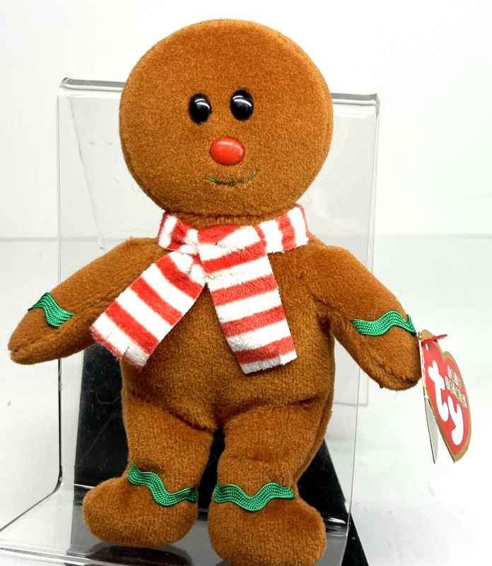 TY Holiday Baby Beanie YUMMY Gingerbread Man 2009 5.25" Ornament Plush [321]