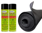 16FT x 45" CHARCOAL SPEAKER BOX CARPET + 2 777 CANS SPRAY GLUE ADHESIVE