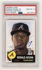 Ronald Acuna Jr 2018 Topps Living Set #19 Rookie RC Signed PSA 10 Auto