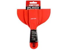Dekton 3pc Plastic Scraper Set Spatula Putty Knife Spreader Filler Small Large