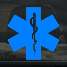 Star Of Life - EMS - EMT - Paramedic - Medic - Custom Vinyl Sticker - Decal