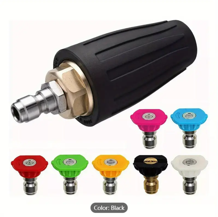 Pressure Washer Tips Turbo Nozzle, 4000 PSI Max, 360°Rotating Spray Turbo 7 nozz