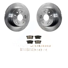Rear Disc Rotors & Semi-Metallic Brake Pad Kit For 2002-2004 Honda CR-V OPEN BOX