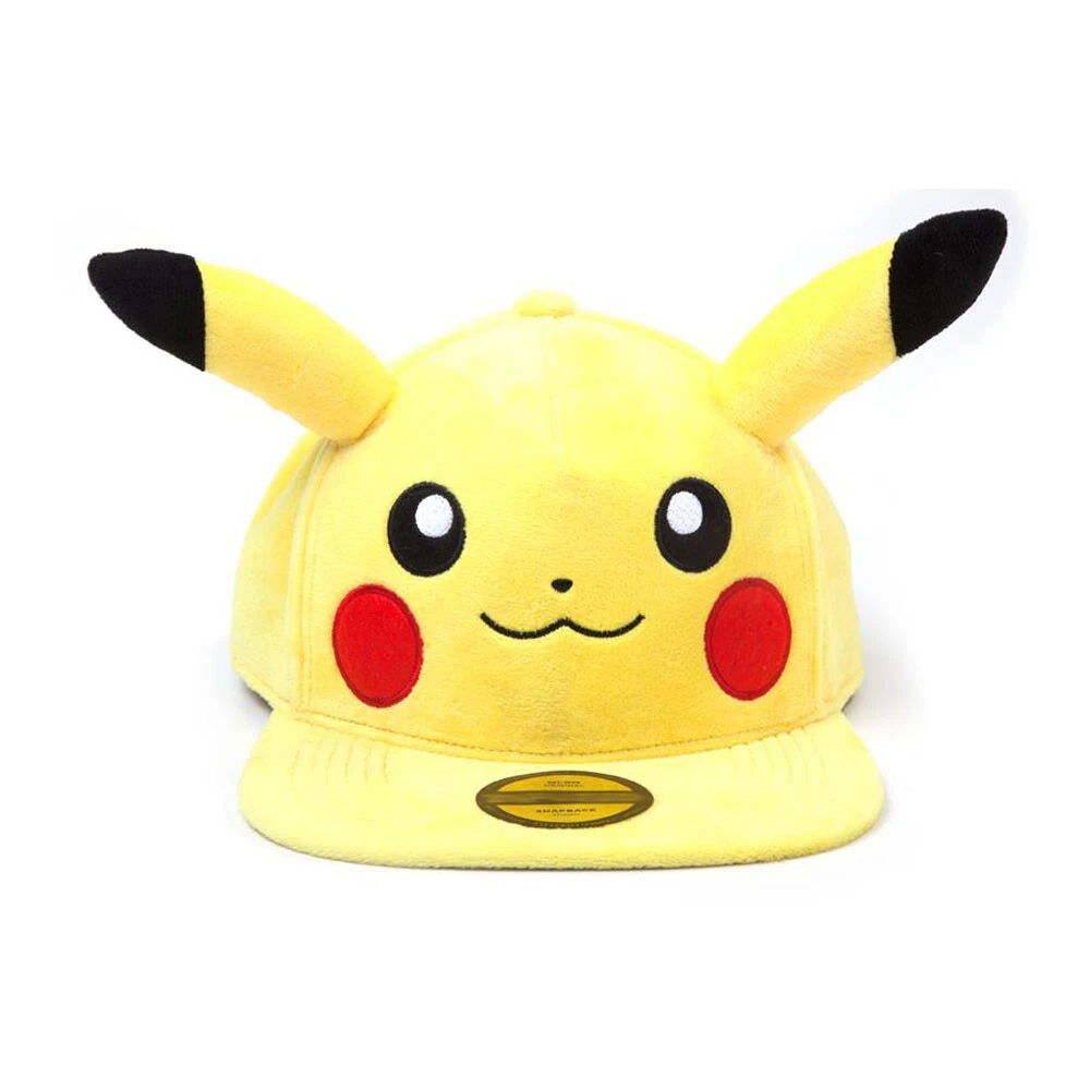 POKEMON Pikachu Peluche avec Oreilles Casquette Baseball, Unisexe