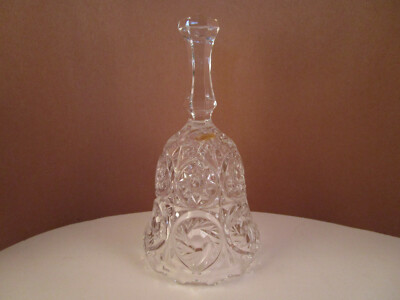 Vintage Crystal Clear Glass Pinwheel Buzz Star Bell