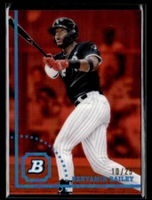 Benyamin Bailey #'d /25 - 2022 Bowman Heritage Prospects Chrome Orange Refractor
