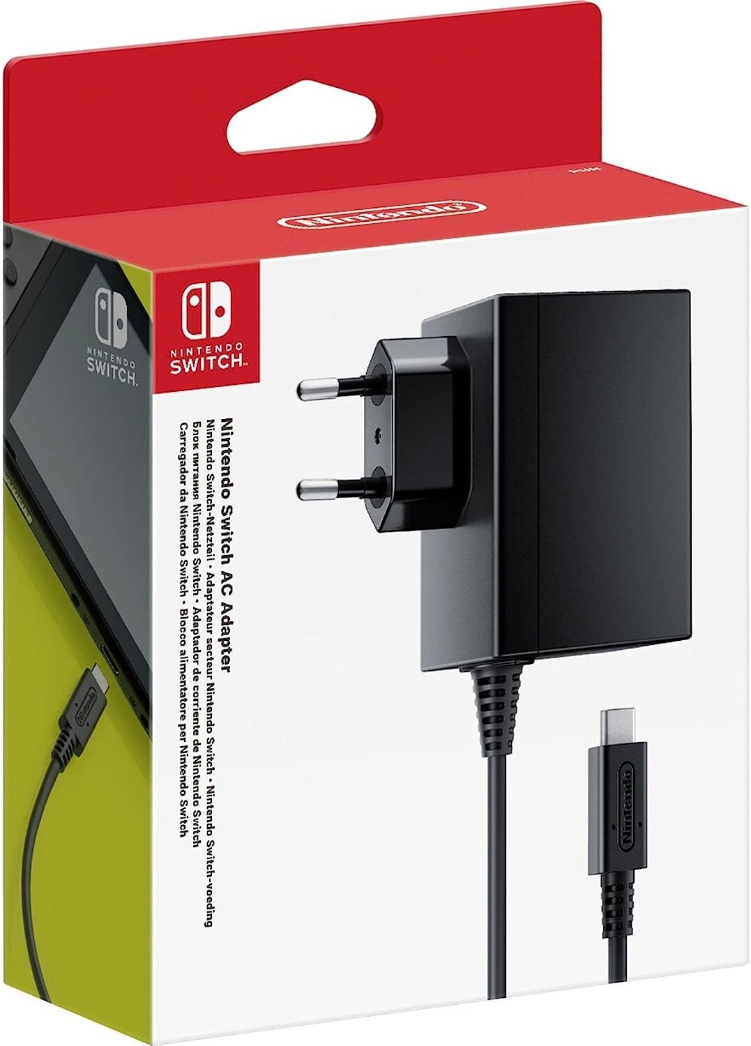 NINTENDO SWITCH CARICABATTERIA ORIGINALE ADAPTER CARICATORE
