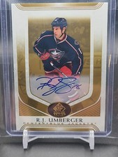 2020-21 UD SP Signature Legends Auto Gold R.J. Umberger Columbus Blue Jackets