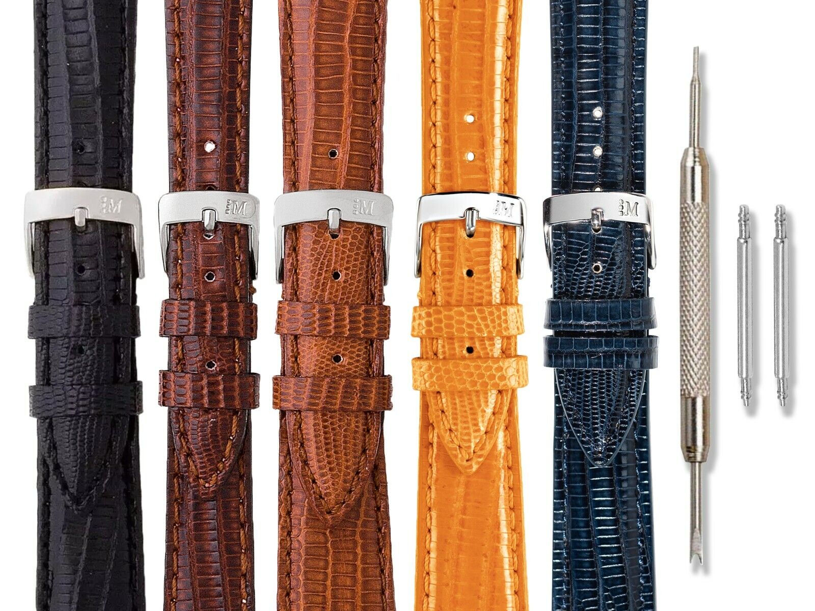 Morellato Volterra Genuine Teju Lizard Leather Watch Strap - Italian Design