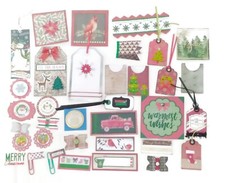 30 Handmade EMBELLISHMENTS Scrapbooking Cardmaking - Lot 1 Christmas