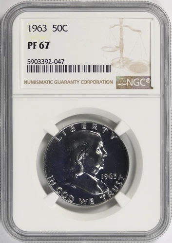 1963 50c Proof Franklin Half Dollar NGC PF67