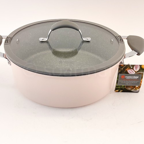 Masterclass Aluminum Non-stick 6-qt 11 inches Low Casserole Pink - Picture 3 of 9