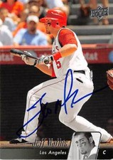 Jeff Mathis autographed baseball card (Anaheim Angels) 2010 Upper Deck #266