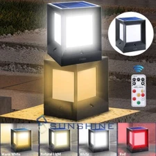 Outdoor Garden Solar Gate Post Light Fence Park Villa Front Door Pillar Lamp 