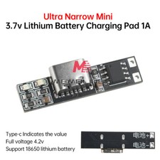 DC 3.7V Ultra-narrow Li-ion Battery Charging Board 1A 4.2V Charger Module Type-C