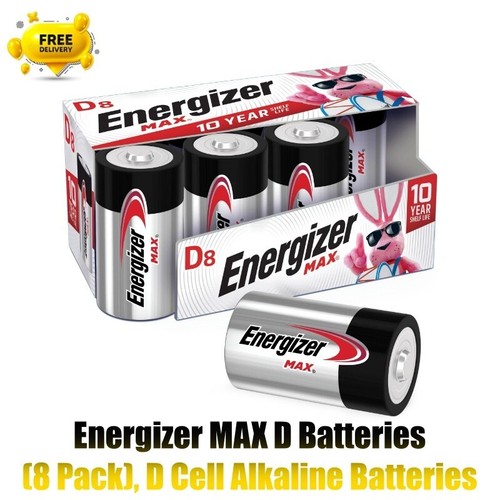 Energizer MAX D Batteries (8 Pack), D Cell Alkaline Batteries