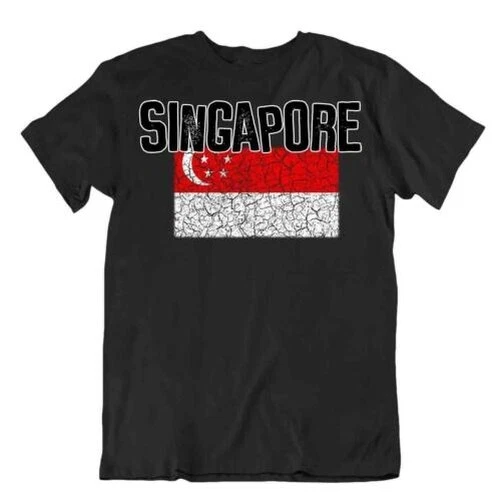 Flagge T-Shirt Singapur Mode Country Andenken Geschenk Pride Logo - Bild 1 von 1
