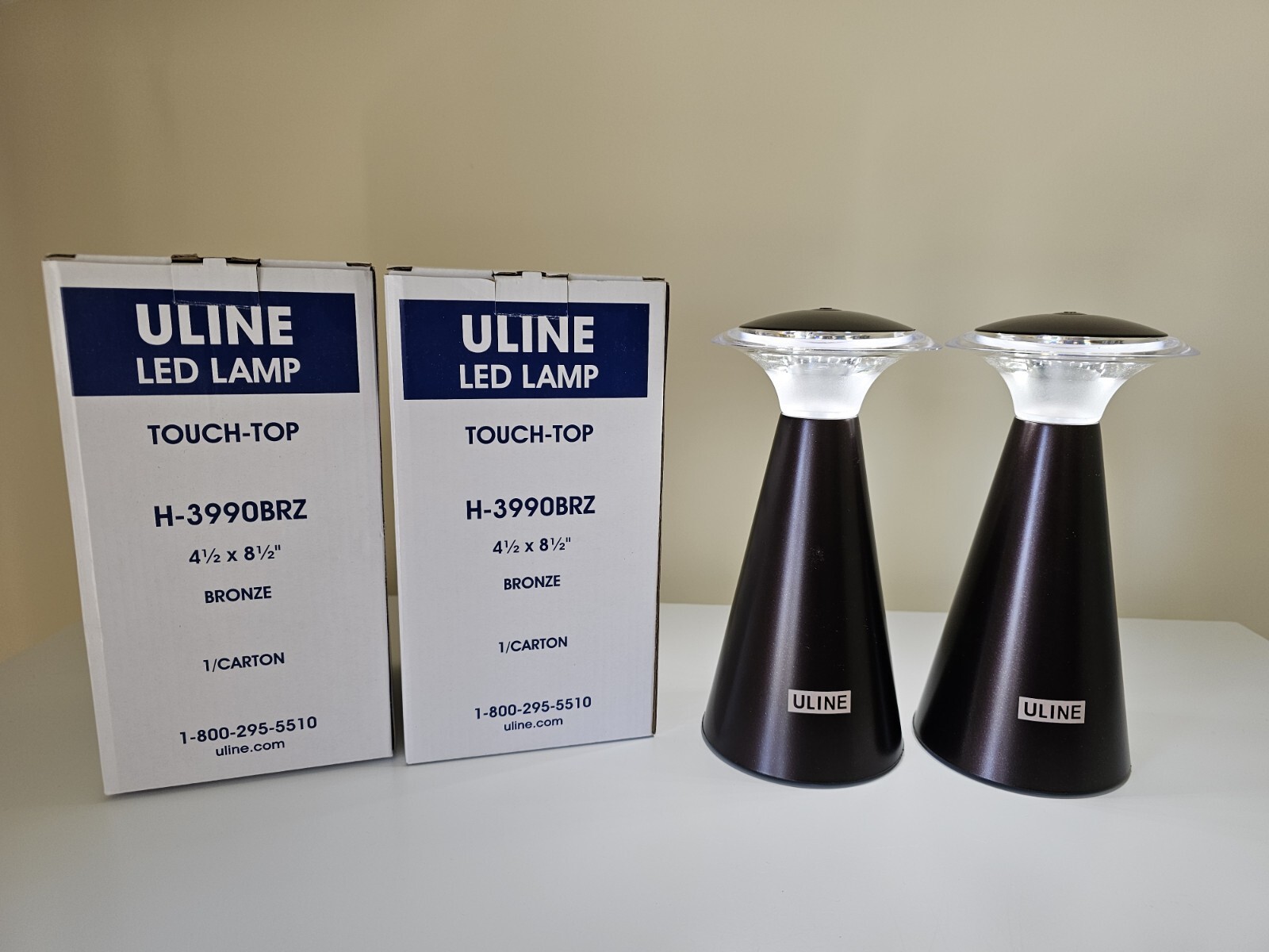 Uline Led Lamp Touch Top Metallic Bronze H3990BRZ New Never