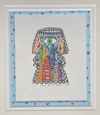 James RIZZI: original 3d Werk ''BIG BROTHER'', handsigniert, 1989, Top Rahmung