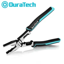 DURATECH 8.5" Linesman Plier Combination Plier with Wire Stripper/Cutter/Crimper
