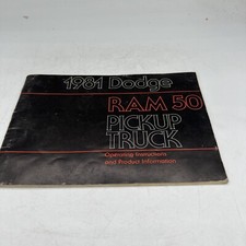 1981 Dodge Ram 50 Pickup Truck Factory Owners Manual Operators