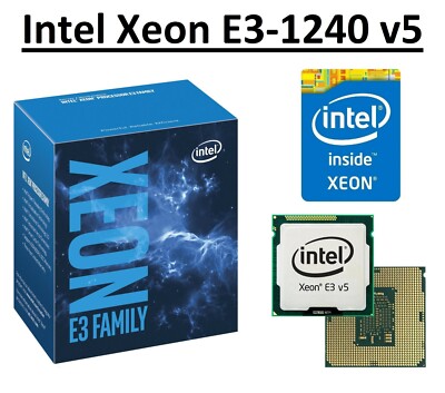 Intel Xeon E3-1240 v5 SR2LD 3,5 - 3,9 GHz, 8 MB, 4 Core, Sockel LGA1151, 80W CPU