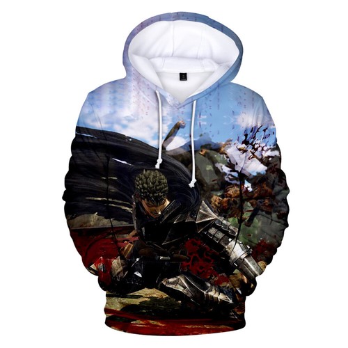 Berserk Guts 3D Hoodies Cosplay Berserker Adult Kids Sweatshirts Jackets Coats - Picture 13 of 29
