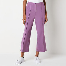 Liz Claiborne Women's Pleated Crop Pants Size 10 Mid Rise Phantom Purple 54 Nwt