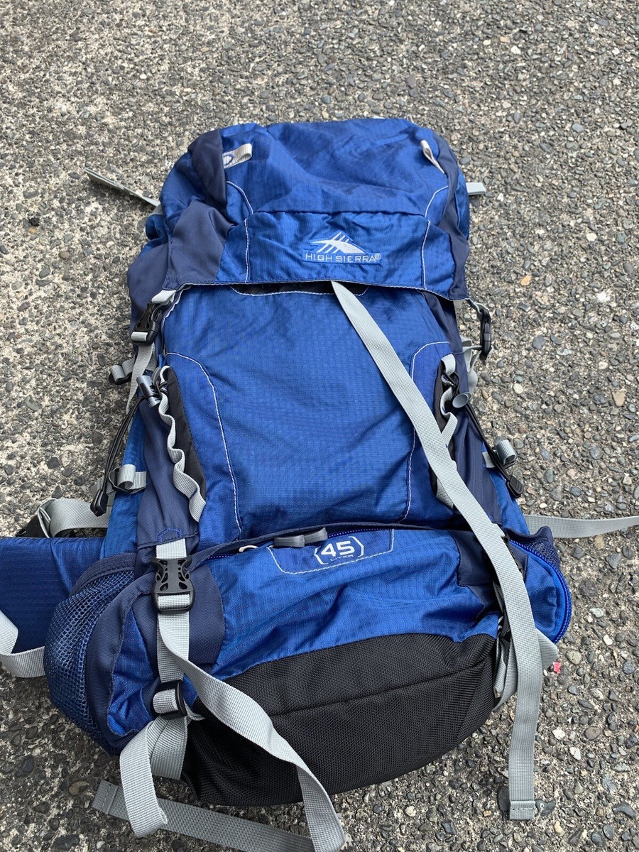 High Sierra Tangent 45 Top-Loading Frame Pack Ergo Black Blue | eBay