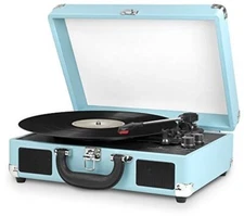 Innovative Technology ITVS-550BT 3-Speed Vintage Bluetooth Turntable Turquois...