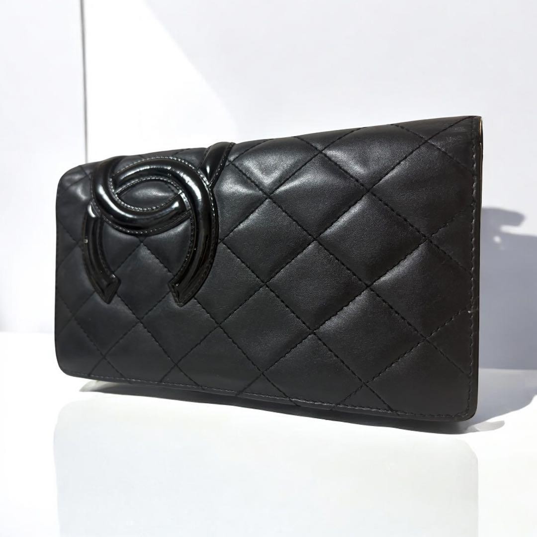 Chanel Cambon Lambskin Long Wallet with Coco Mark