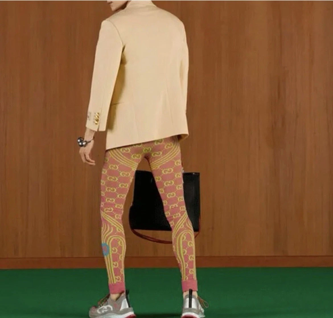 Blazer monopetto Gucci con toppa logo taglia IT 44