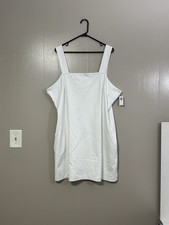 Old Navy PowerSoft Square-Neck Athletic Dress White Plus Size XXL NWT    C64