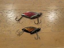 2 Reef Runner Cicada Blade Bait Crankbait Lures Red & Orange