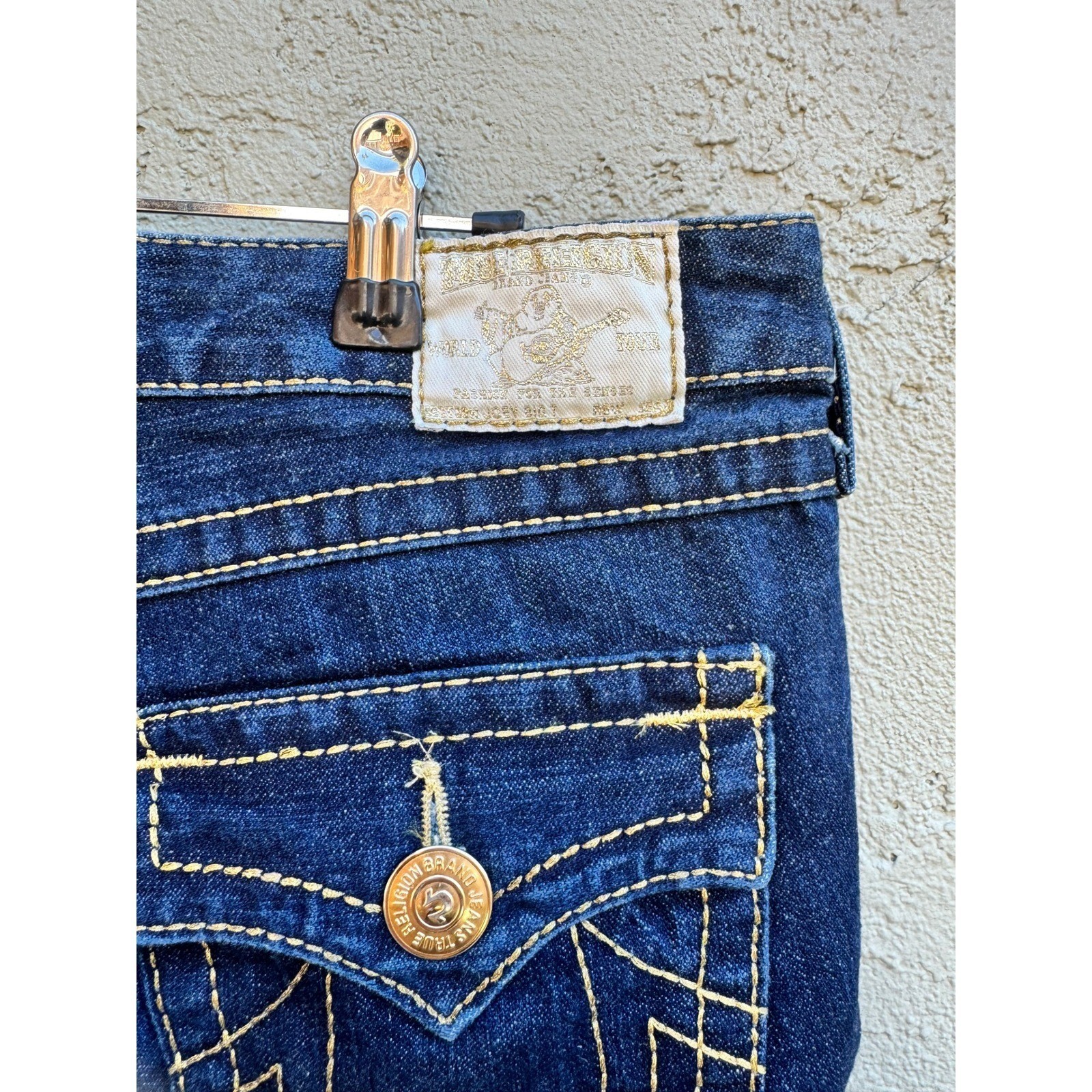 True Religion Womens New Studded Bootcut Dark Wash Denim Jeans Luxury Y2k thumbnail 9