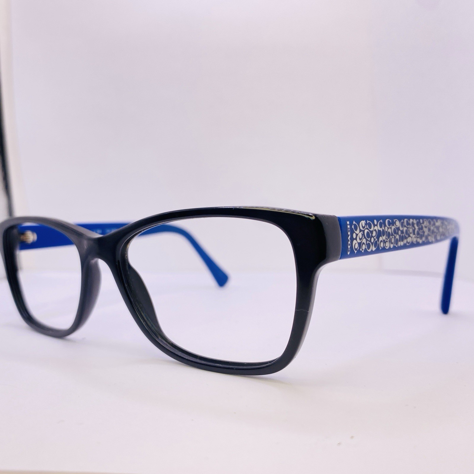 Coach Eyeglasses Sunglasses HC 6068 5282 Black Blue Logo Text 52 [] 16 135 MM thumbnail 2