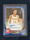 2025-26 Bowman Chrome Zaccharie Risacher Auto Blue X-Fractor /150 Hawks #BCA-ZR