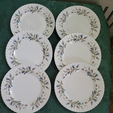 Royal Albert Brigadoon Set Of 6 Dinner Plates, 10.25" Diameter.
