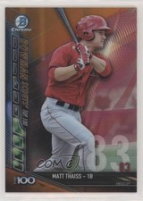 2017 Bowman Chrome Scouts Top 100 Orange Refractor 15/25 Matt Thaiss #BTP-83 i6j