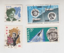 Germany DDR and Poland 1963. Tereshkova Bykovski & Vostok 5. Space.  CTO OG