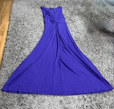 Hobbs purple sleeveless stretch jersey maxi summer holiday dress size 16