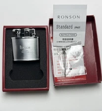 Brand New Ronson Standard Chrome Lighter In Original Box Never Used