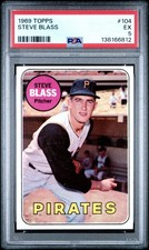 1969 TOPPS #104 STEVE BLASS PSA 5