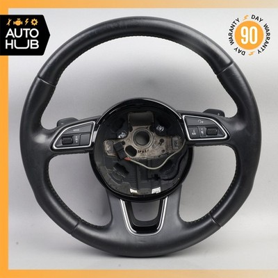 09-17 Audi 8R Q5 SQ5 3 Spoke Steering Wheel w/ Switch Black OEM