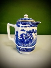 Ringtons China Milk Jug Water Jug Blue and White Willow Pattern Vintage Retro