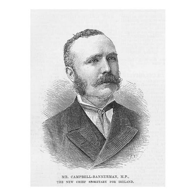 Henry Campbell-Bannerman Chief Secretary for Ireland - Antique Print 1884