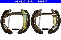 ATE Bremsbackensatz 03.0520-1517.3 FüR Audi Seat VW