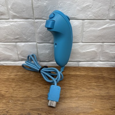 Blue Nintendo Wii Nunchuck Controller OEM Genuine Official RVL-004 Tested