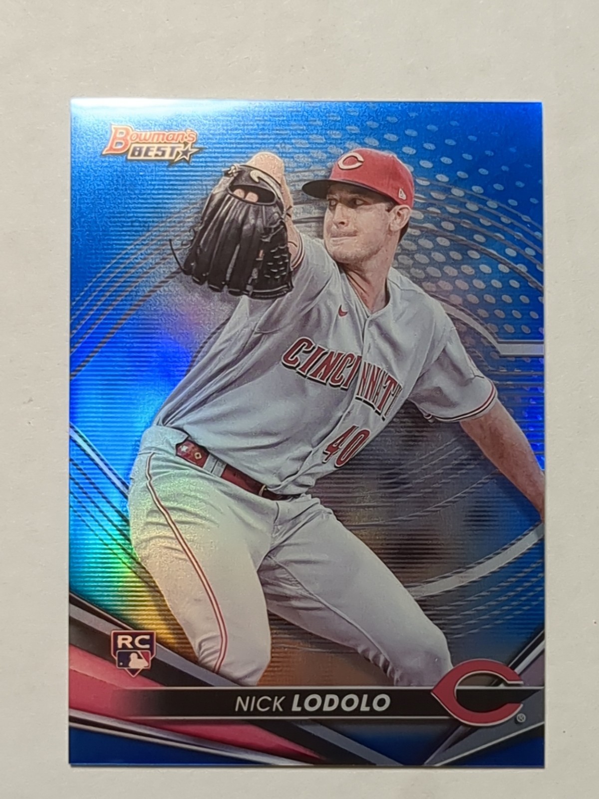2022 Bowman's Best - Nick Lodolo #56 Blue Refractor /150 (RC)