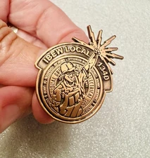 IBEW Electrical Workers Union Lapel Hat Pin LU Local 1340 Newport News VA